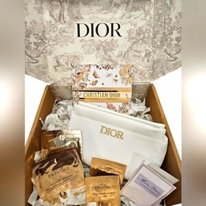 New Dior Limited Edition Velvet Pouch + Prestige Skincare, Card, & Miss Dior